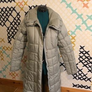 Grey Trench Puffer Coat